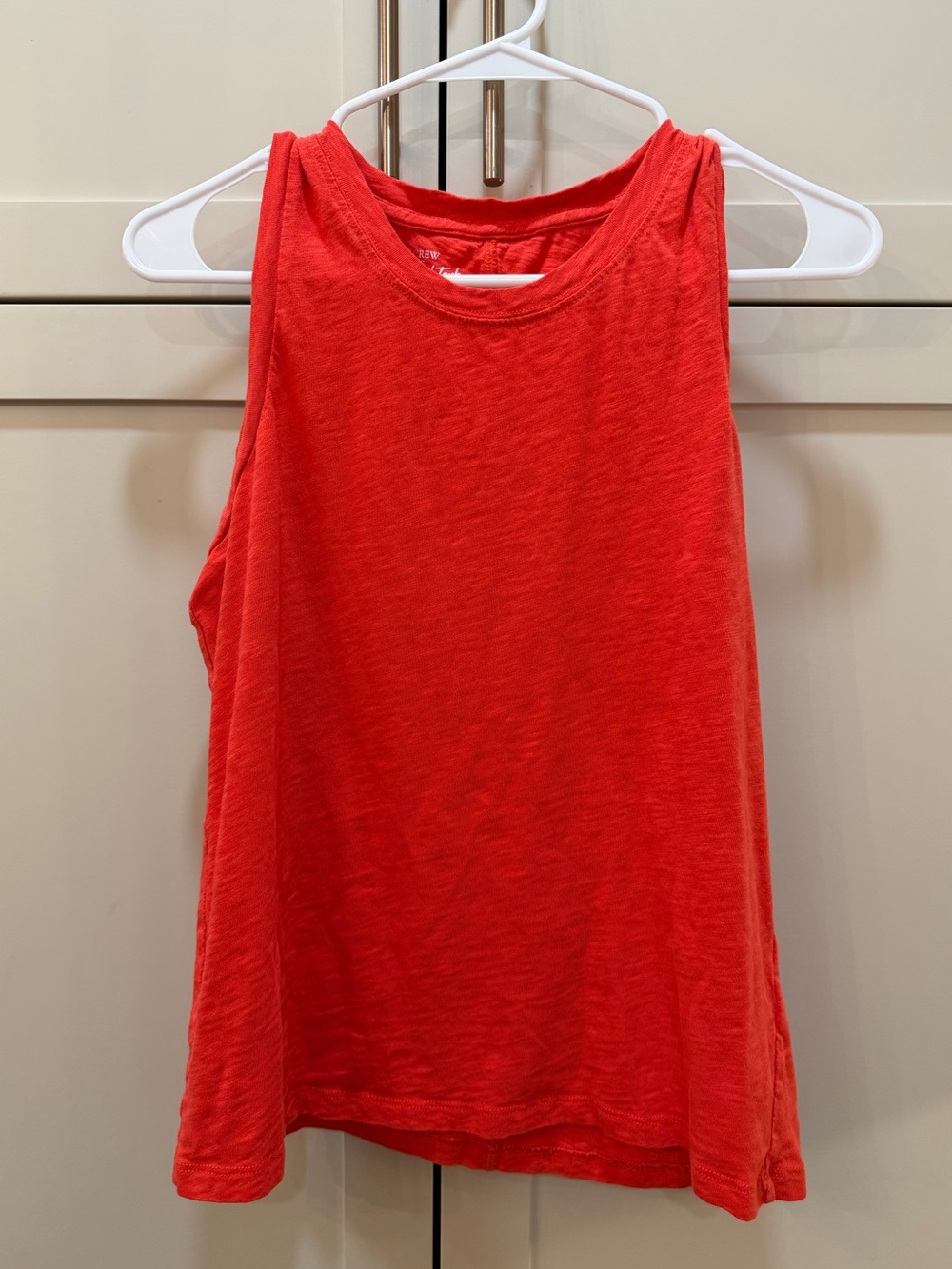 Women’s Sleeveless Coral Red Tank Top- M